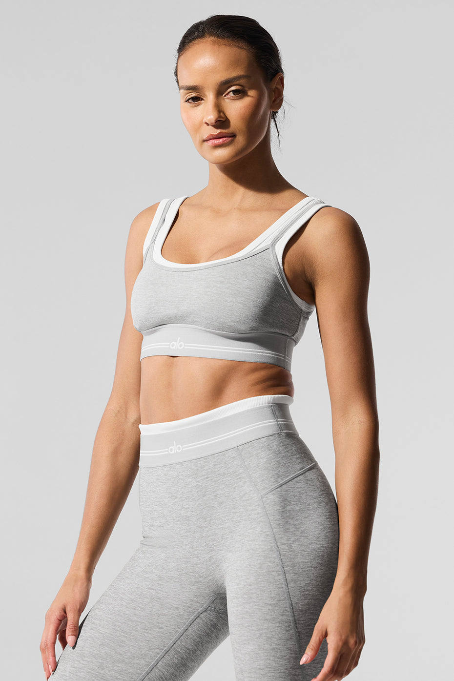 Brassière Alosoft Better Together - Athletic Heather Grey/Blanc