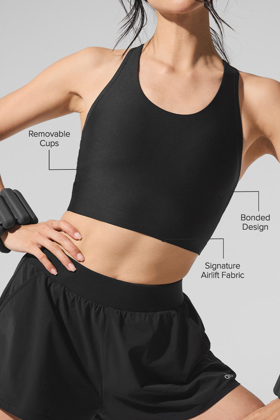 Débardeur Brassière Airlift Super Sleek - Noir