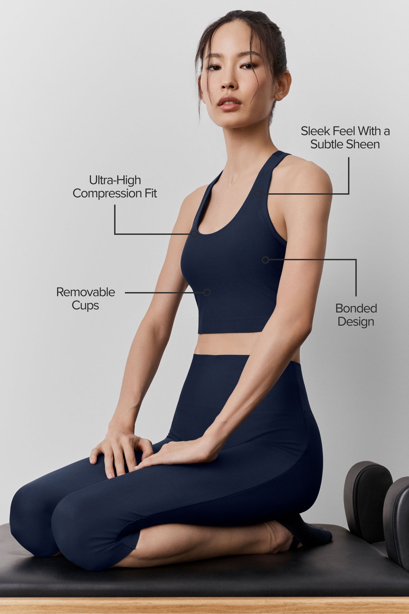 Débardeur Brassière Airlift Super Sleek - Navy
