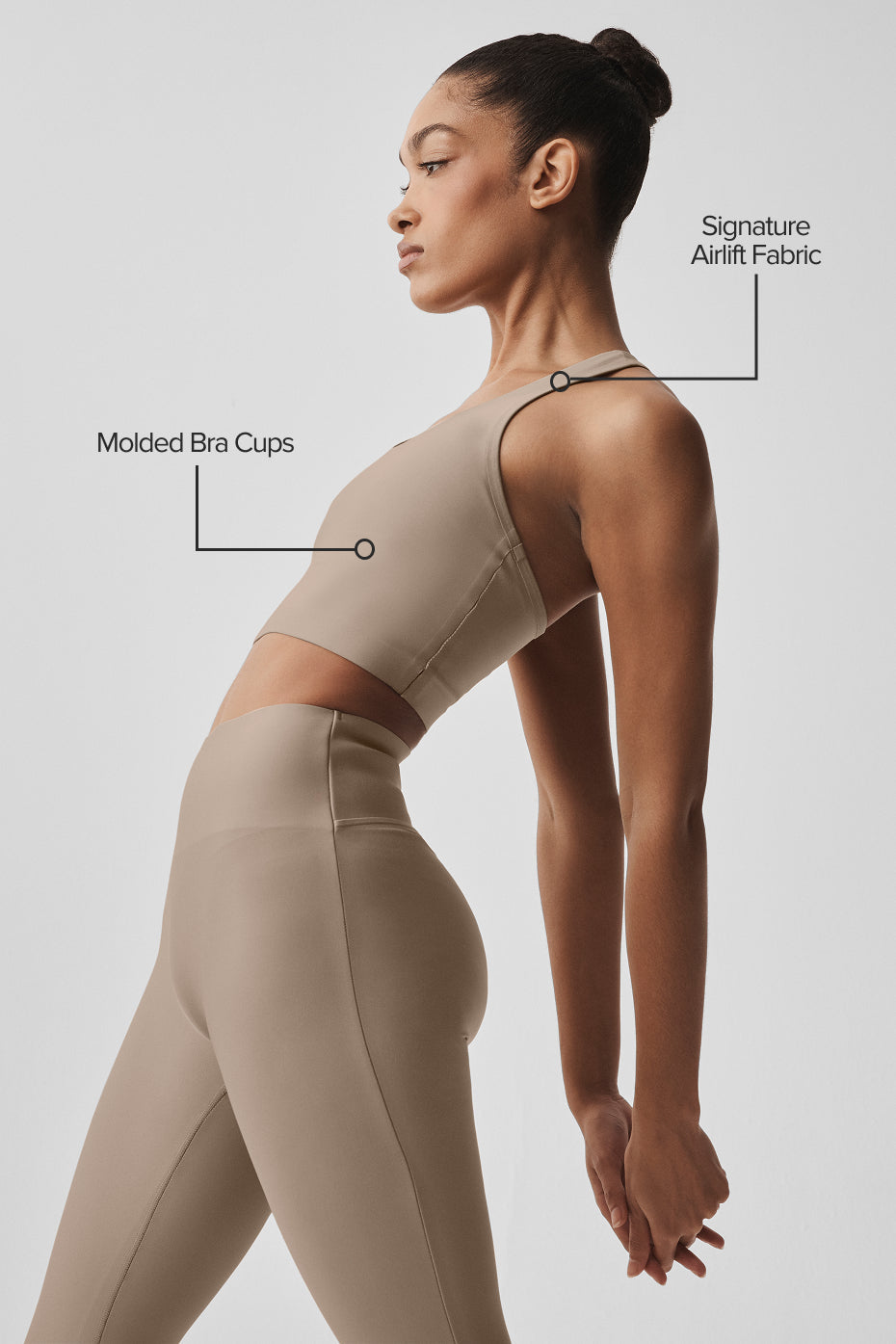 Débardeur Brassière Airlift Super Sleek - Gravel