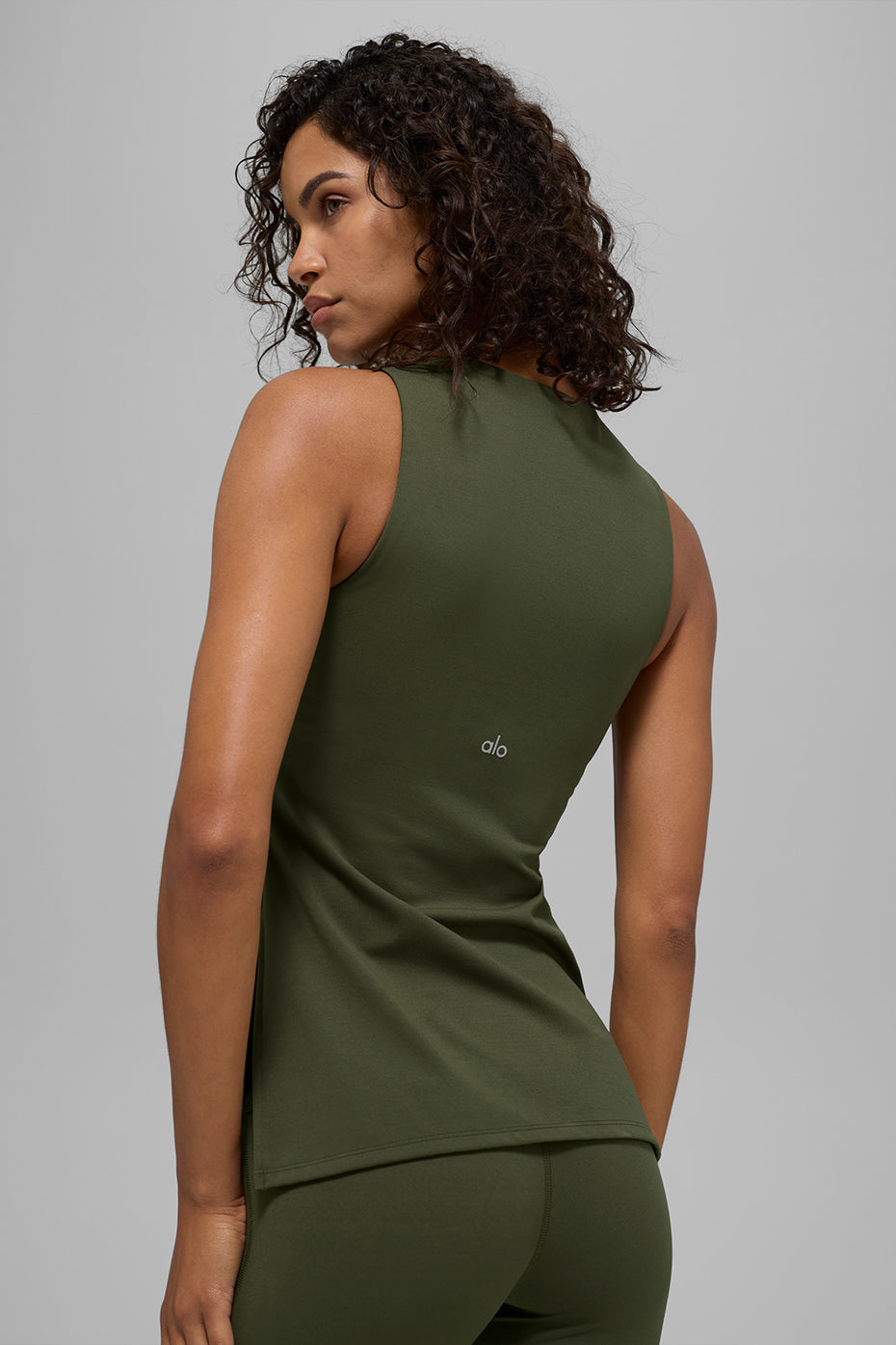 Débardeur Brassière Long ALO Softsculpt Precision - Green Olive