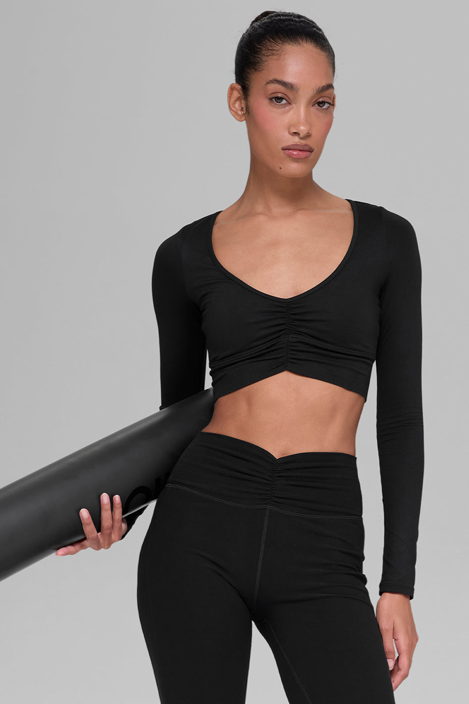 Brassière Manches Longues Alosoft Intuition - Noir