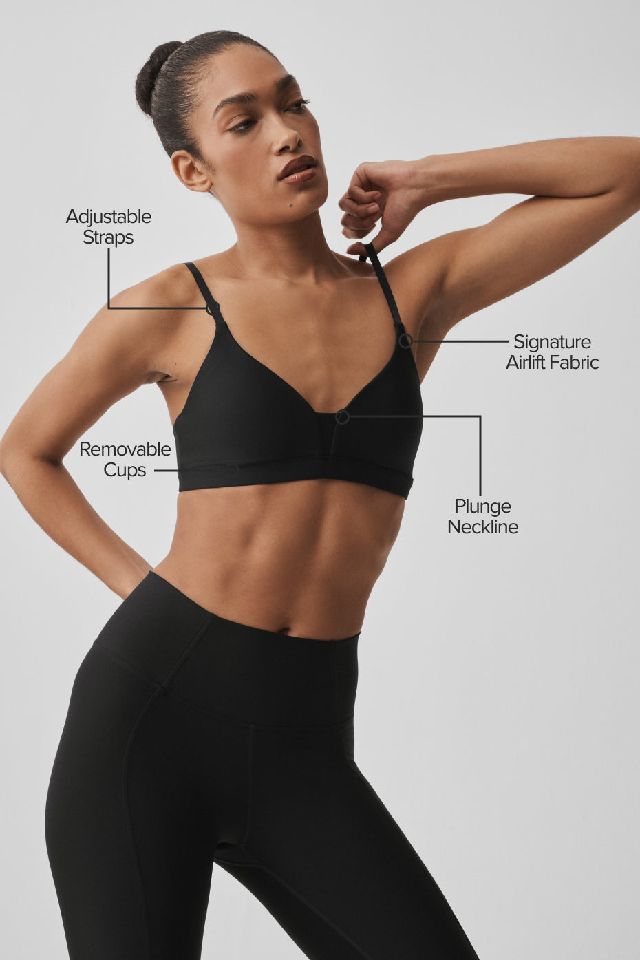 Brassière Airlift Fine Line - Noir