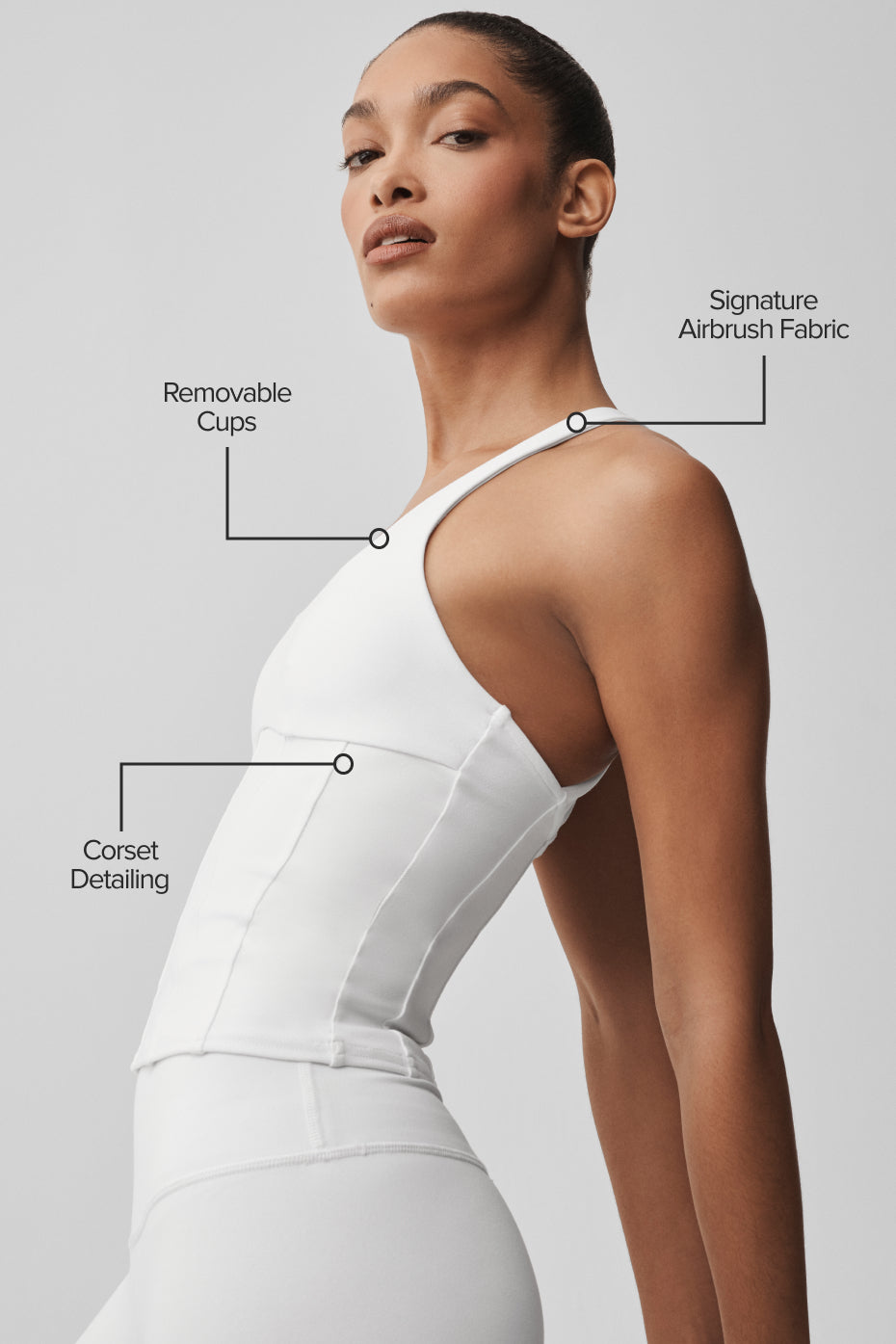 Débardeur Corset Airbrush Sparks Fly - Blanc