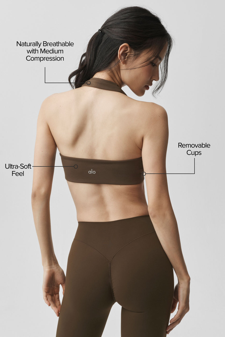 Brassière Dos Nu ALO Softsculpt Feel The Heat - Espresso