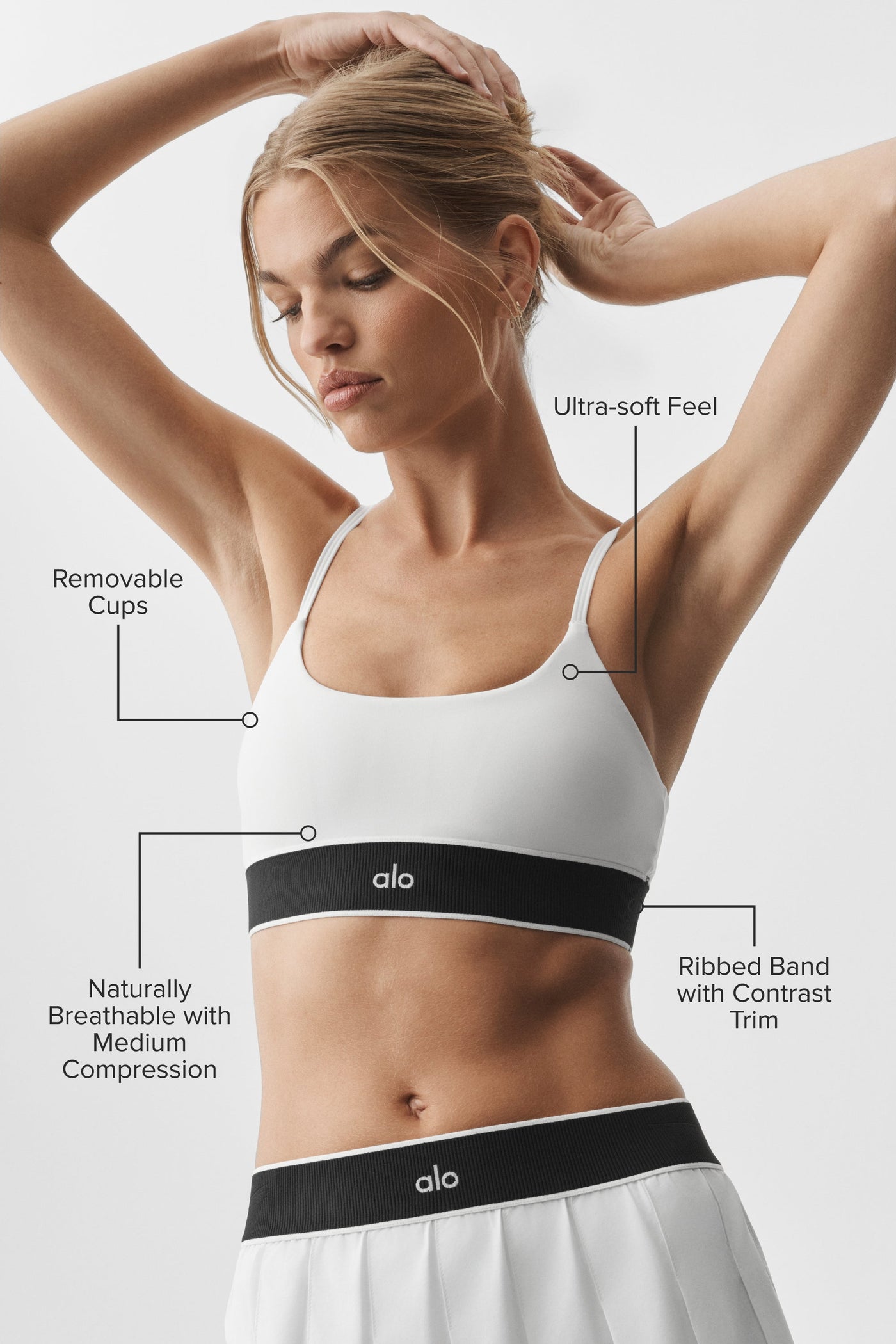 Brassière ALO Softsculpt Amp It Up - Blanc/Noir