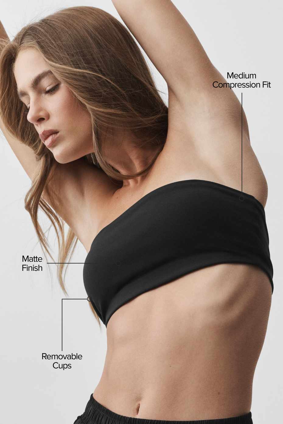 Brassière Bandeau Airbrush - Noir