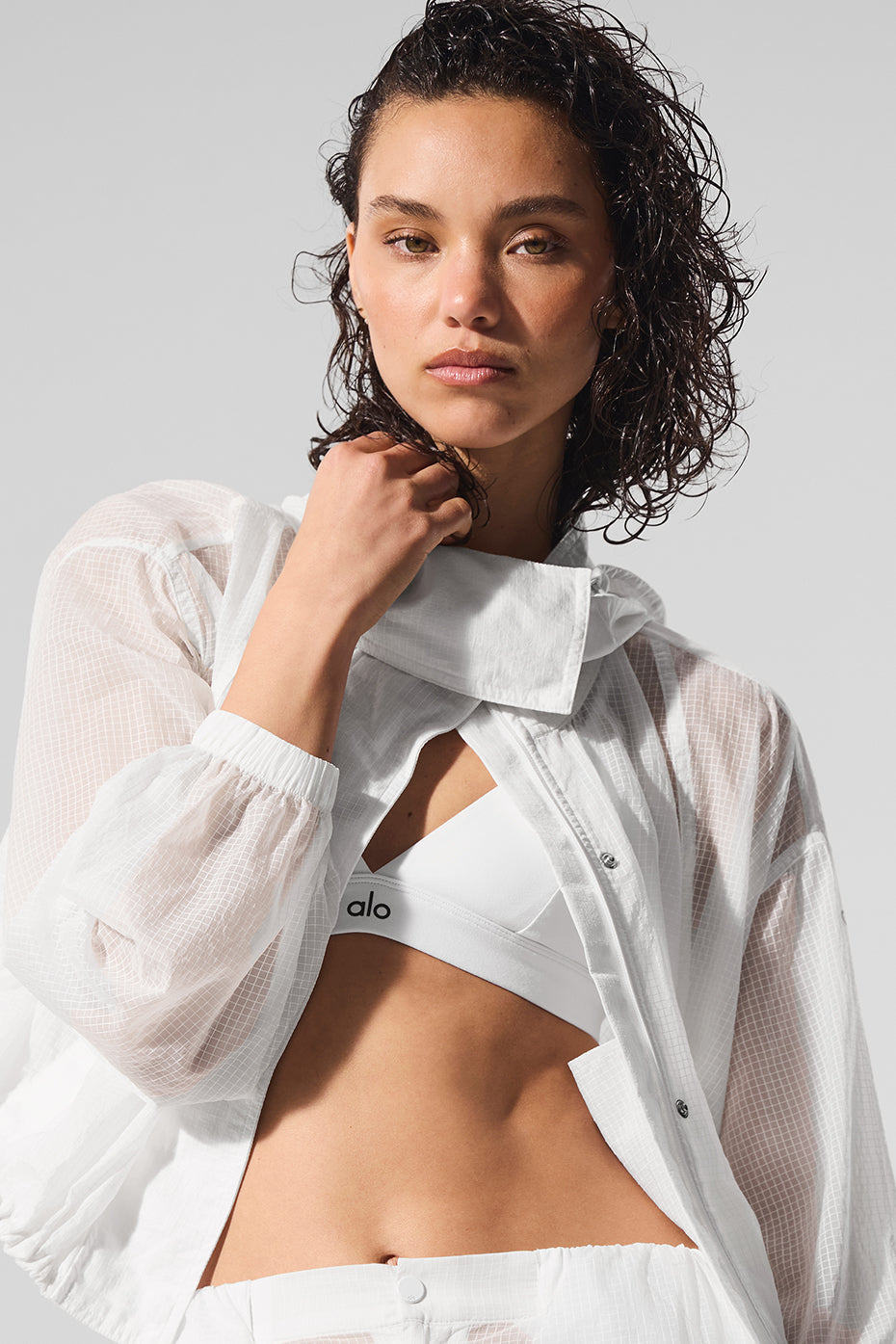 Veste Courte Zippée Game Time - Blanc