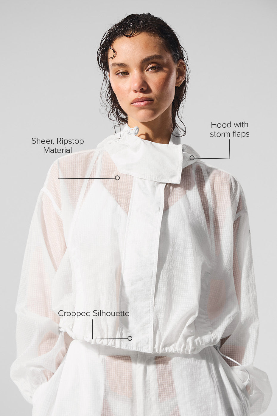 Veste Courte Zippée Game Time - Blanc